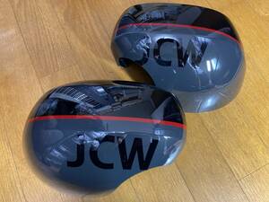 未使用 美品 希少 BMW MINI LCI 純正 オプション JCW ミラー キャップ ミニ JCW F54 F55 F56 F57 F60 ミニクーパ ドアミラー 黒 グレー