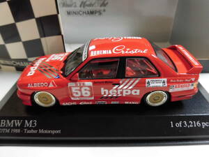 BMW　M3　DTM　1988　Tauberモータースポーツ　【PMA　1/43　ミニチャンプス　ミニカー】