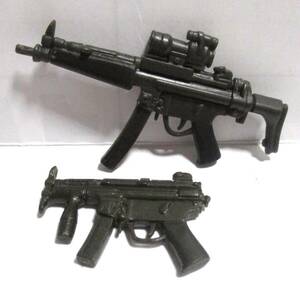 figma 、s.h.figuartsなどに 1/12 スケール MP5J MP5K 武器パーツ 2種 約1/12