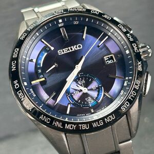 美品 SEIKO セイコー BRIGHTZ ブライツ FLIGHT EXPERT フライト エキスパート 腕時計 SAGA231 電波ソーラー チタン カレンダー 動作OK