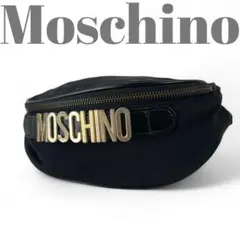 【良品】モスキーノ Moschino ボディバッグ 黒 ブラック ウエスト