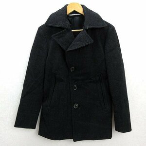 T■ジャーナルスタンダード/JOURBAL STANDARDウールピーコートJKT■灰【S】MENS/細身