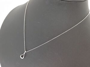 ティファニー シルバー ネックレス エレサペレッティー オープンティアドロップ Tiffany & Co. SV925 1.9g 40ｃｍ◆3105/高林店 ＫT