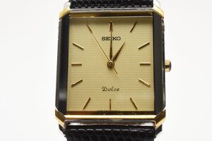 セイコー Dolce ドルチェ シルバー スクエア クォーツ メンズ 腕時計 SEIKO