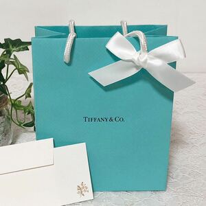 ティファニー「TIFFANY&Co.」ミニショッパー アクセサリー箱サイズ 現行 (3956) 正規品 付属品 ショップ袋 ブランド紙袋 折らずに配送 