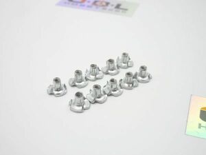 M2 爪付きTナット 鉄製　10個　ツメ付ナットM2X6MM