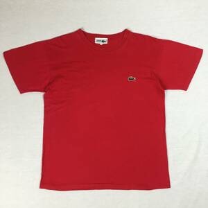 LACOSTE ラコステ Tシャツ サイズ2 レッド 半袖