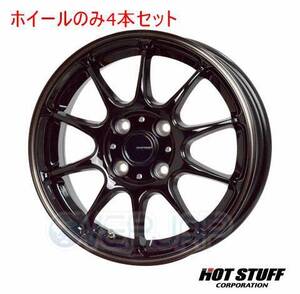 4本セット HOT STUFF G.speed P-07 ブラック&ブロンズクリア (BK/BR) 13インチ 4.0J 100/4 45 Kei HN21S