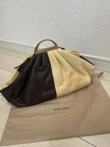 VOLON バロン 超美品 クラッチバッグ レザー フリンジ ツートン