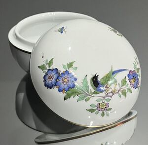 Meissen マイセン /※未使用　1級品　柿右衛門様式　インドの花と鳥　蓋物