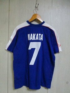 f280　日本代表　中田英寿　Tシャツ　フリーサイズ　青×他　　66