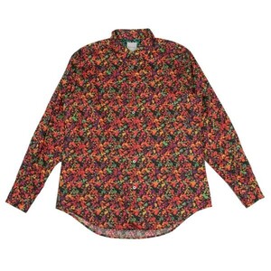 ポールスミスPaul Smith グラフィックプリント長袖シャツ 黒マルチL