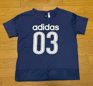 adidas アディダス ネイビー 半袖 Tシャツ サイズM