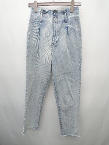 ◇ w closet ダブルクローゼット カットオフ ハイウエスト ジーンズ デニム パンツ サイズF ライトブルー レディース P