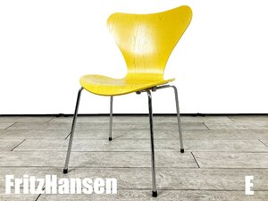 E)Fritz Hansen/フリッツハンセン■セブンチェア■イエロー■カラードアッシュ■北欧■ヤコブセン