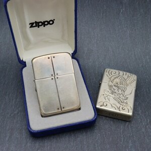 (スターリング刻印有)ZIPPO ジッポ オイルライター 2点おまとめ 箱有り含む 喫煙具※着火未確認 ◆おたからや【x-A88277】同梱-2