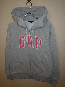 z6242GAP★ギャップ★ワッペン付★ジップパーカー★サイズＭ★ＵＳＡ★人気★激安