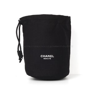 シャネル CHANEL ノベルティ VIPギフト ポーチ 巾着 丸底 メイク 化粧ポーチ セカンドバッグ レディース ブランド 黒 非売品