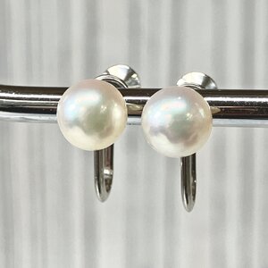 m001 T4(30) 美品 MIKIMOTO ミキモト イヤリング パール 1P ×2 シルバー 真珠