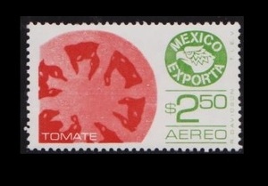 cλ379y2-2m　メキシコ1979年　EXPORT・トマト・1枚完