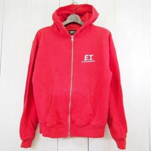 E.T×ビームス E.T for BEAMS フルジップスウェットパーカー(S)レッド