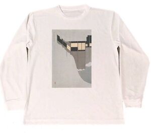 小村雪岱 ドライ　Tシャツ　冬　 雪の朝　版画 　　ロング　ロンT　長袖