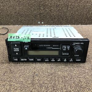 AV12-112 激安 カーステレオ MAZDA FMS audio MCT024J2-D D131 66 9C0A カセットデッキ FM/AM オーディオ 通電未確認 ジャンク