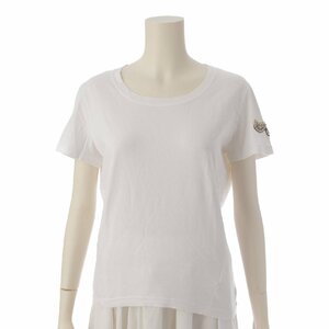 【シャネル】Chanel　CHANEL FOREVER ビーズ ラインストーン コットン 半袖 Tシャツ ホワイト 【中古】188073