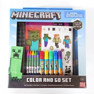 マインクラフト アートセット 4アイテム 16142-619 マイクラ グッズ 文具 文房具 文具セット ペン クレヨン シール ステッカー MINECRAFT