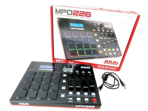 1000円スタート 音楽器材 MIDIコントローラー AKAI MPD226 音楽制作ツール 作曲 演奏 ミュージック 通電のみ確認済み 箱付 WHO XX①209