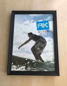 kj ★額装品★ 坂口憲二 サーフィン RUSS K 貴重広告 写真 A4サイズ額入り ポスター風デザイン 水着 サーフアート ラスケー トランクス