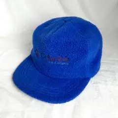 90s Columbia USA製 フリース キャップ ONESIZE ブルー