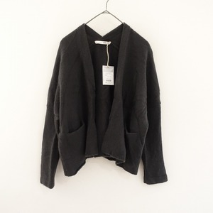 【定価2.7万】エヴァムエヴァ evam eva *wool cashmere CD ウールカシミヤニットカーディガン*Mチャコール(25-2411-291)【21L42】