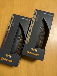 2本セット　　CONTINENTAL 　GRAND PRIX 5000 S　TR チューブレス 700 x 28C BlackChili　VectranBreaker 