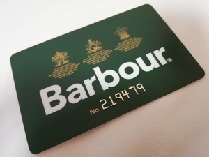 美品★希少★バブアー Barbour★バーブアー バーブァー★3ワラント★CERTIFICATION CARD★愛用者登録カード★ギャランティカード★三井物産