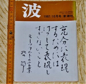 y0334】波　開高健、池波正太郎、新潮社、1987年１０月