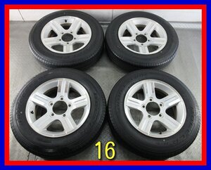 ■中古タイヤホイール■　16インチ 5.5J +22 5H 139.7 BRIDGESTONE H/L850 175/80R16 91S ジムニー 夏 S 激安 送料無料 K103