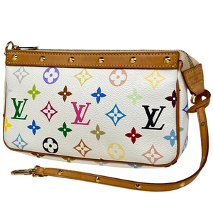 ルイ・ヴィトン Louis Vuitton ポシェット アクセソワール アクセサリーポーチ モノグラムマルチカラー ホワイト M92649 レディース 中古