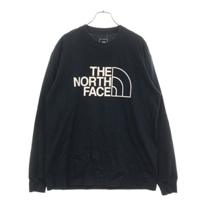 THE NORTH FACE ザノースフェイス ハーフロゴドーム フロントプリント クルーネックロングスリーブTシャツ ネイビー NT82336