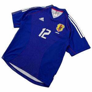 adidas ☆ サッカー 日本代表 小野 02-03 ゲームシャツ ユニフォーム Tシャツ 半袖 L スポーツ トレーニング オールド アディダス■AK311