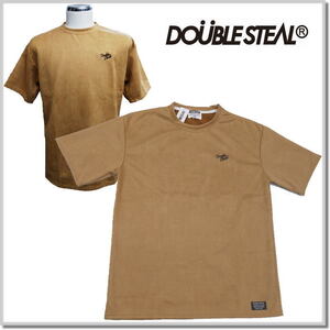 ダブルスティール DOUBLE STEAL ライトスエード Tシャツ 942-12016-43(CAMEL)-M 半袖Tシャツ カットソー