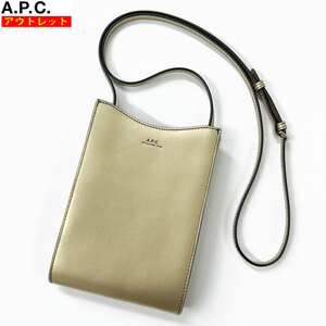 A.P.C. アーペーセー アウトレット・新品 ショルダーバッグ PXBTW F63412 クロスボディ ポシェット レザー ゴールド 並行輸入品