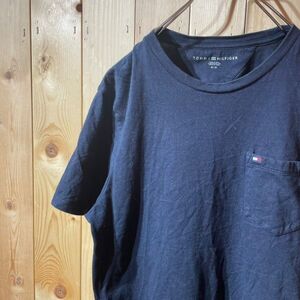 [KWT4131] TOMMY HILFIGER 半袖Tシャツ メンズ ブラック S ポス