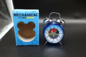 MECHANICAL ALARM CLOCK 　スケルトン時計　ゼンマイ時計　箱付き　動作確認済　置き時計 　レトロ　アンティーク