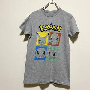 アメリカ古着　ポケモン　POKEMON　半袖　Tシャツ　ピカチュウ　御三家　ゼニガメ　ヒトカゲ　フシギダネ　Sサイズ　【J950】