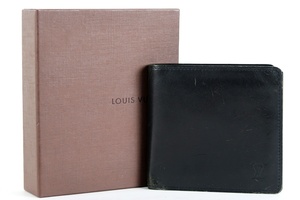 【LOUIS VUITTON】ヴィトン ノマド 二つ折り財布 ブランドウォレット ブラック レザー フランス製【HG24】