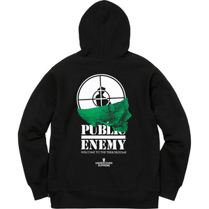 即決 supreme 18ss undercover Public Enemy Terrordome Hooded Sweatshirt black M