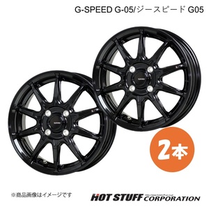 G-SPEED G-05 ムーヴ L170系 ホイール 2本【13×4.00B 4-100 INSET45 メタリックブラック】HOT STUFF