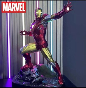 ★未使用 アイアンマン Mk6 大型 ライトアップ フィギュア 約50cm 塗装済み マーベル マーク6 IRONMAN MARVEL アベンジャーズ 箱付き 置物 