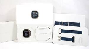 Y6386＃◆中古美品◆Apple Watch Ultra ウルトラ 2 GPS+Cellular モデル 49mm チタニウムケース ブルーオーシャンバンド MREG3J/A